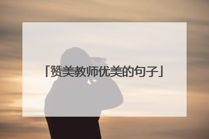 赞美教师优美的句子