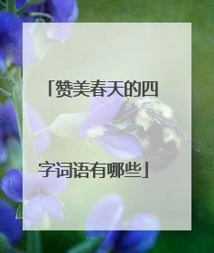 赞美春天的四字词语有哪些