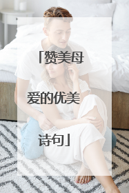 赞美母爱的优美诗句