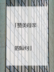 赞美母亲的短句