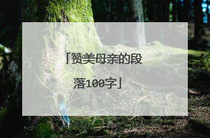 赞美母亲的段落100字