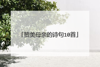 赞美母亲的诗句10首