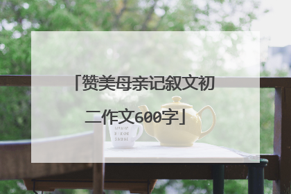 赞美母亲记叙文初二作文600字