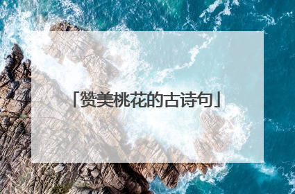 赞美桃花的古诗句