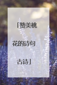 赞美桃花的诗句古诗