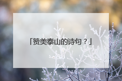 赞美泰山的诗句?