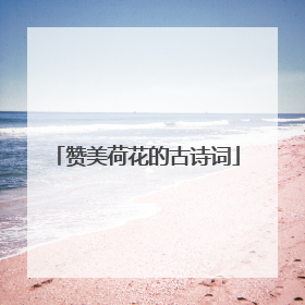 赞美荷花的古诗词