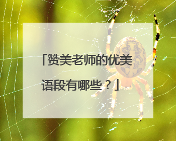 赞美老师的优美语段有哪些?