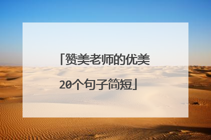 赞美老师的优美20个句子简短