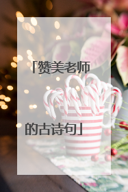 赞美老师的古诗句