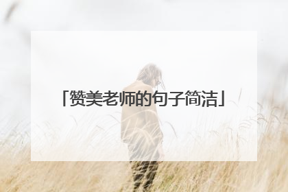 赞美老师的句子简洁