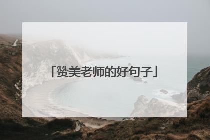 赞美老师的好句子