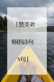 赞美老师的诗句5句