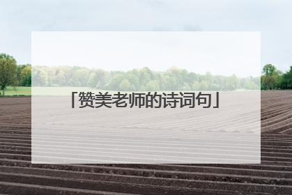 赞美老师的诗词句