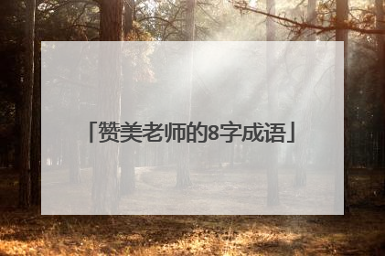 赞美老师的8字成语