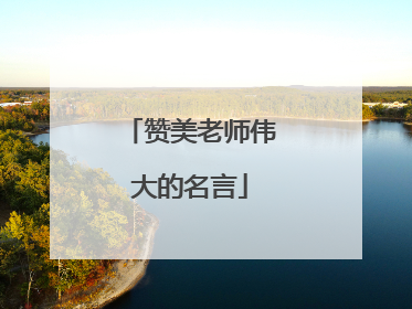 赞美老师伟大的名言