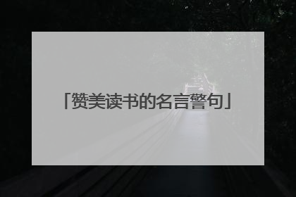 赞美读书的名言警句