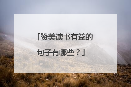 赞美读书有益的句子有哪些?