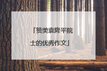 赞美袁隆平院士的优秀作文