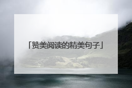 赞美阅读的精美句子