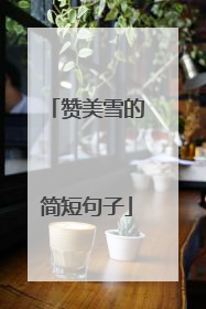 赞美雪的简短句子