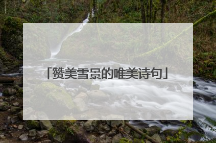 赞美雪景的唯美诗句