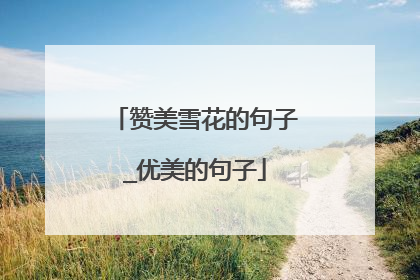 赞美雪花的句子_优美的句子
