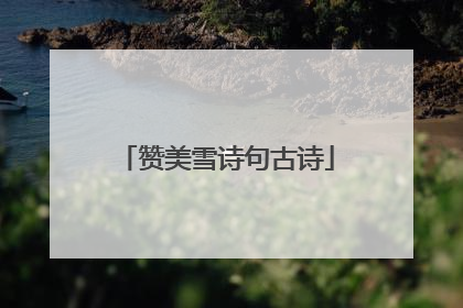 赞美雪诗句古诗