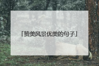 赞美风景优美的句子