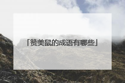 赞美鼠的成语有哪些