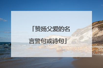 赞扬父爱的名言警句或诗句