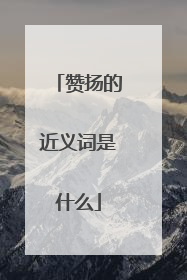 赞扬的近义词是什么