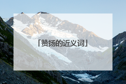 赞扬的近义词