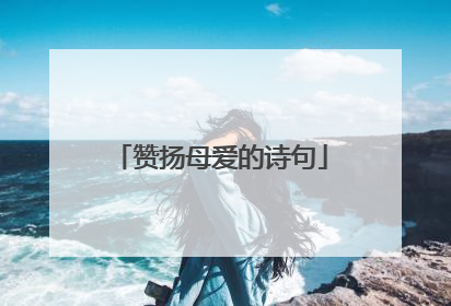 赞扬母爱的诗句