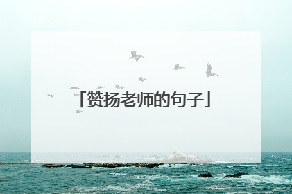 赞扬老师的句子