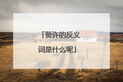 赞许的反义词是什么呢