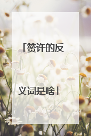 赞许的反义词是啥