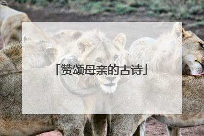 赞颂母亲的古诗