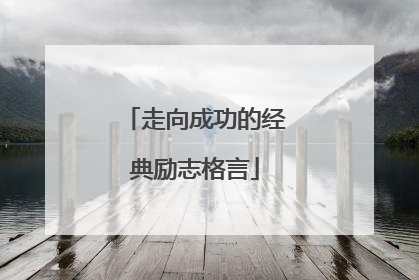 走向成功的经典励志格言