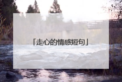 走心的情感短句