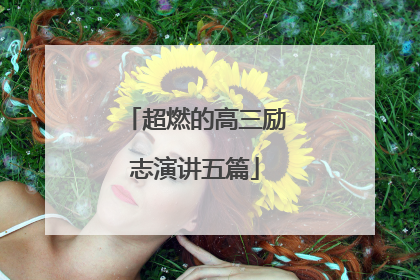 超燃的高三励志演讲五篇