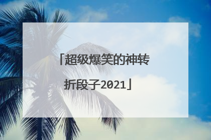 超级爆笑的神转折段子2021