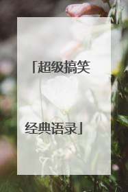 超级搞笑经典语录