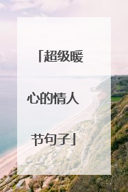 超级暖心的情人节句子