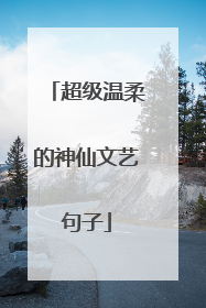 超级温柔的神仙文艺句子