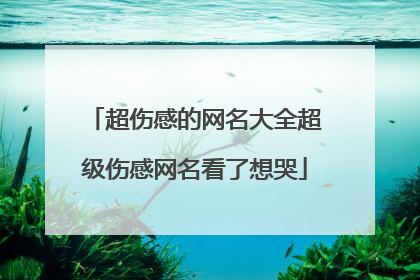 超伤感的网名大全超级伤感网名看了想哭