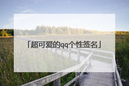 超可爱的qq个性签名