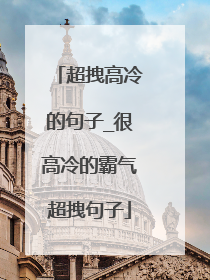 超拽高冷的句子_很高冷的霸气超拽句子