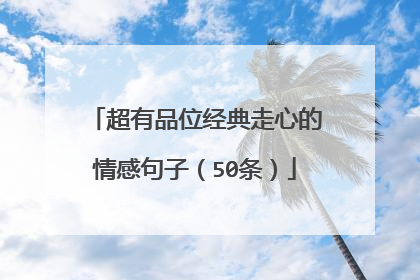 超有品位经典走心的情感句子(50条)
