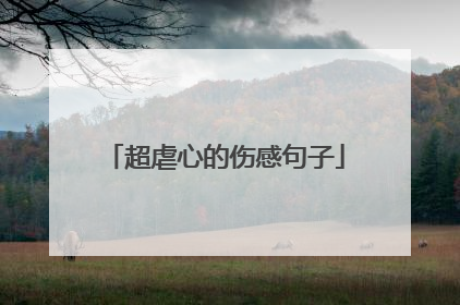 超虐心的伤感句子